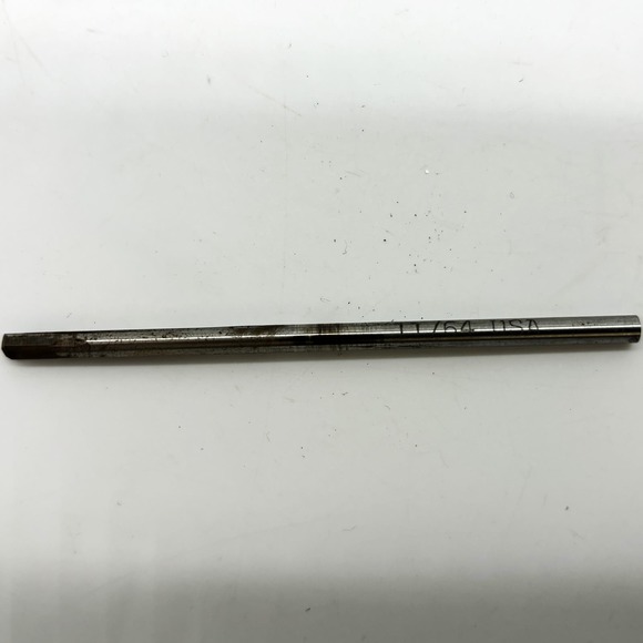 Vtg Reaming Bits 11/64" Set of 2 Steel Shaft Machinist Tools Drill Cutting USA - Picture 2 of 5